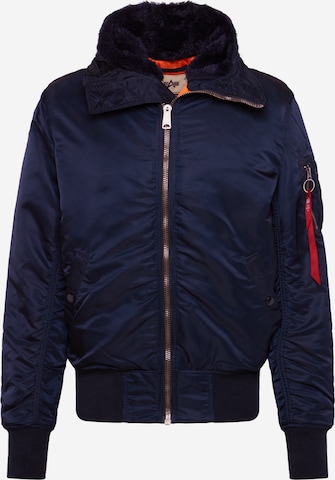 ALPHA INDUSTRIES Tussenjas in Blauw: voorkant