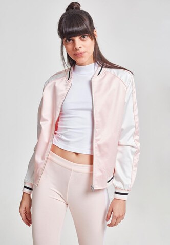 rozā Urban Classics Starpsezonu jaka: no priekšpuses