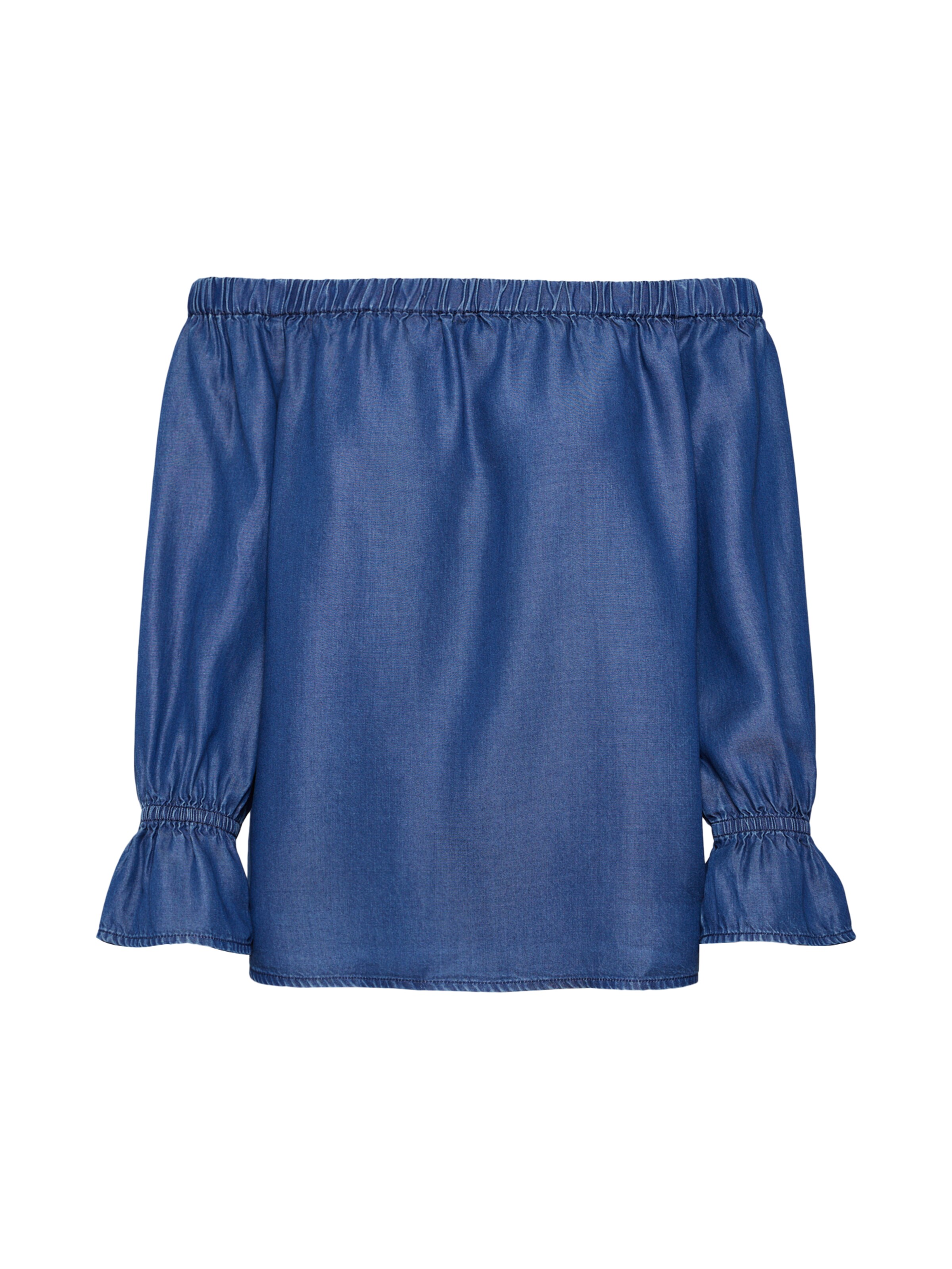 ONLY - Blouse 'onlSECOLAS 3/4 OFF SHOULDER DNM TOP' in de kleur Blauw denim