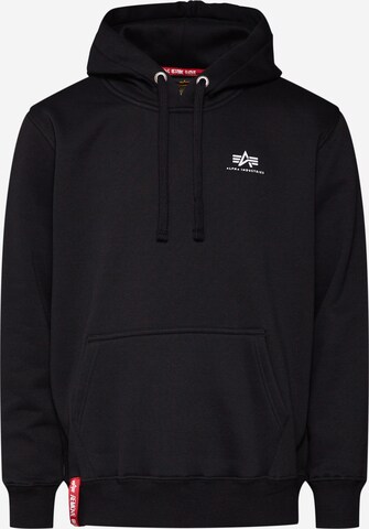 Coupe regular Sweat-shirt ALPHA INDUSTRIES en noir : devant