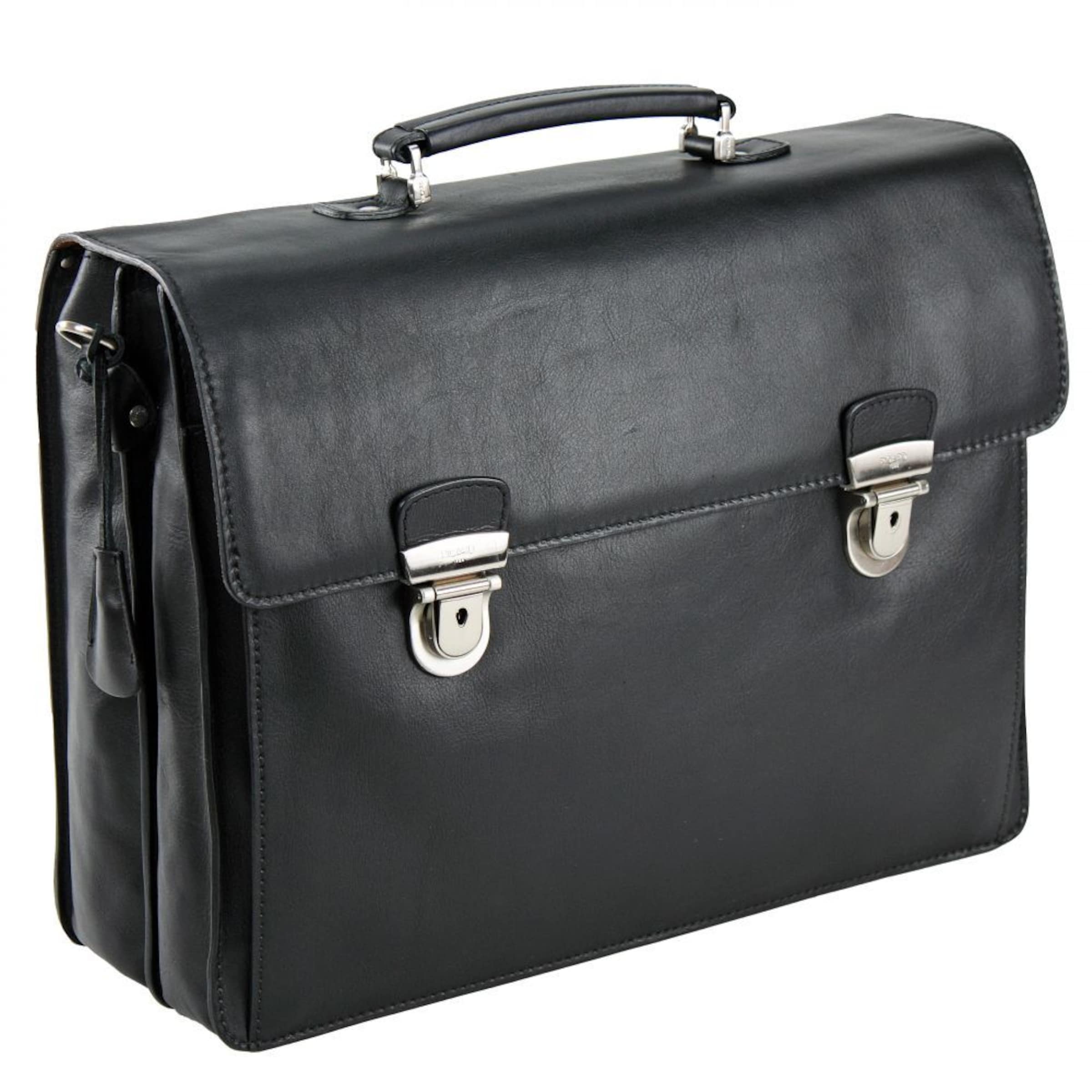 Picard Toscana Aktentasche Leder 42 cm Laptopfach in Schwarz: Vorderseite