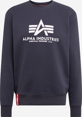 Bluză de molton de la ALPHA INDUSTRIES pe albastru: față