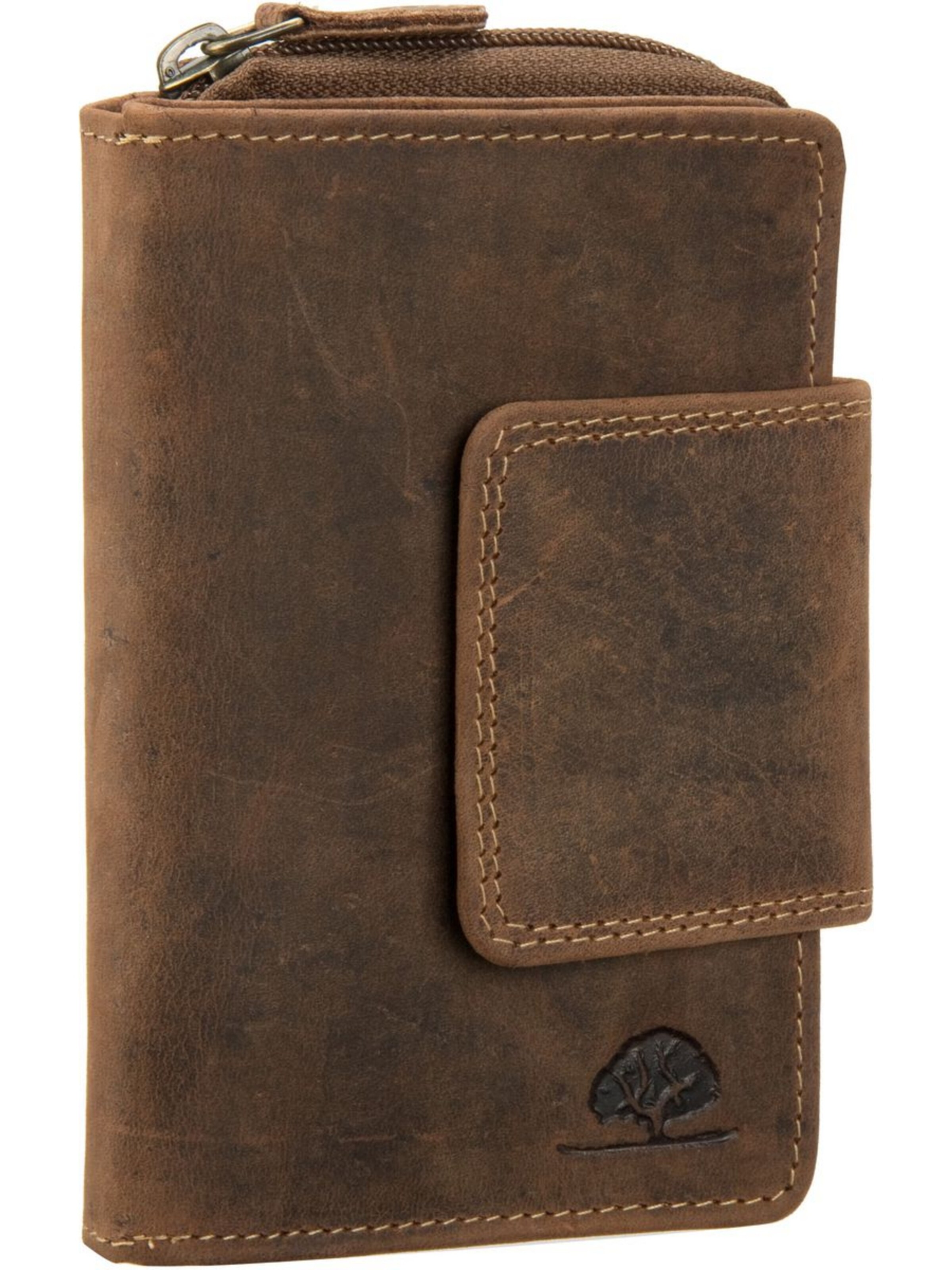 GREENBURRY Geldbörse 'XI' in Braun: Vorderseite
