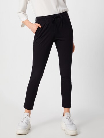 TOM TAILOR Regular Pleat-Front Pants in Black: front