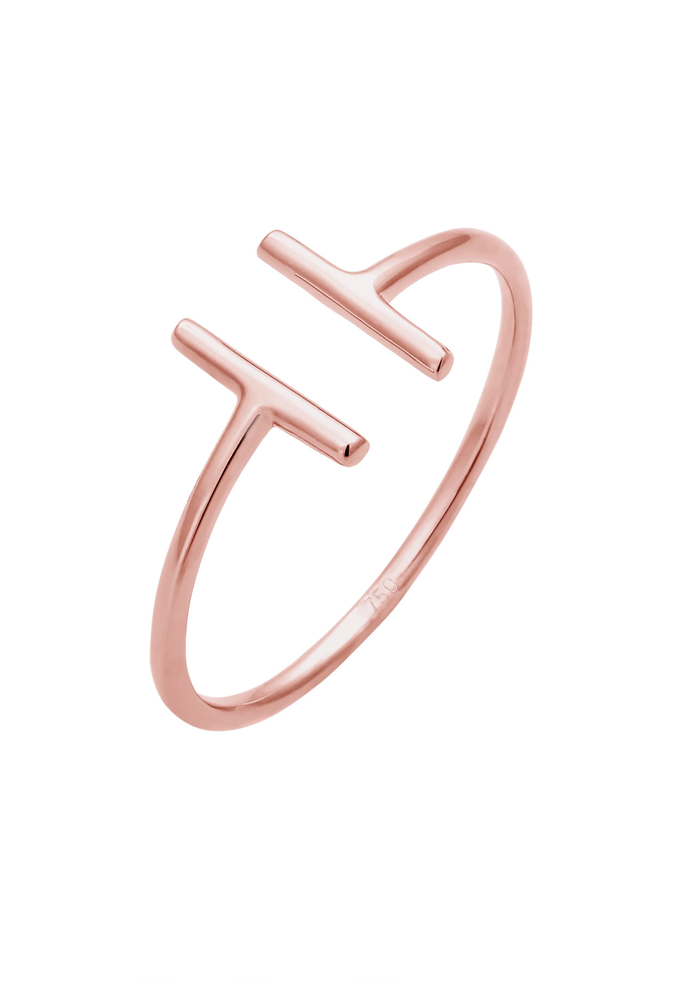 ELLI PREMIUM Ring Geo, Statement in Gold: Vorderseite