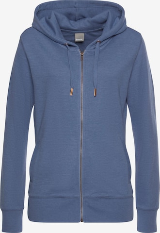 BENCH Zip-Up Hoodie in Blue: front