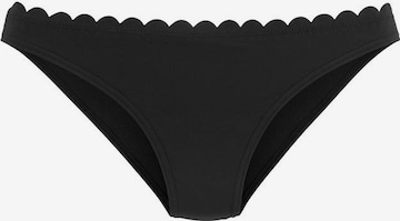 Bas de bikini 'Scallop' LASCANA en noir : devant