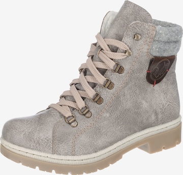 Rieker Lace-Up Ankle Boots 'Kirkless' in Grey: front
