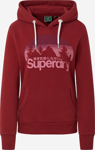 Superdry Mikina 'CL Wilderness' – červená: přední strana