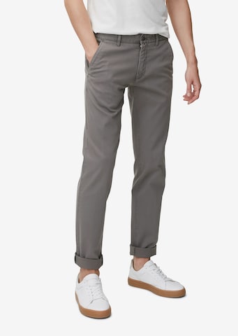 Marc O'Polo - Regular Calças chino 'Stig' em cinzento: frente