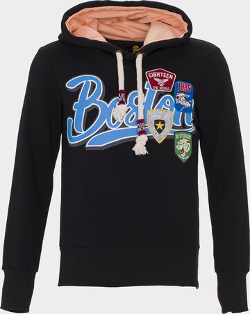 PLUS EIGHTEEN Sweatshirt in Black: front