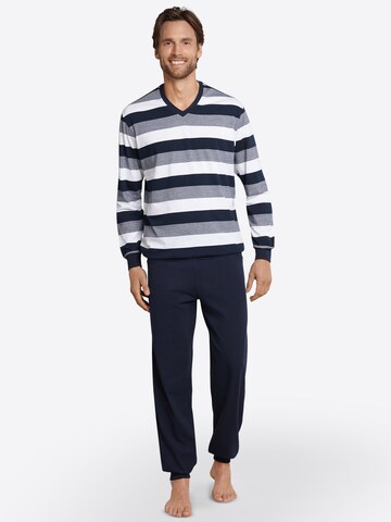 SCHIESSER Pajamas long in Blue: front