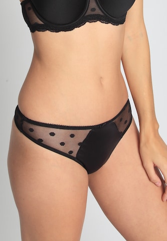 sassa Thong 'DOTTED MESH' in Black