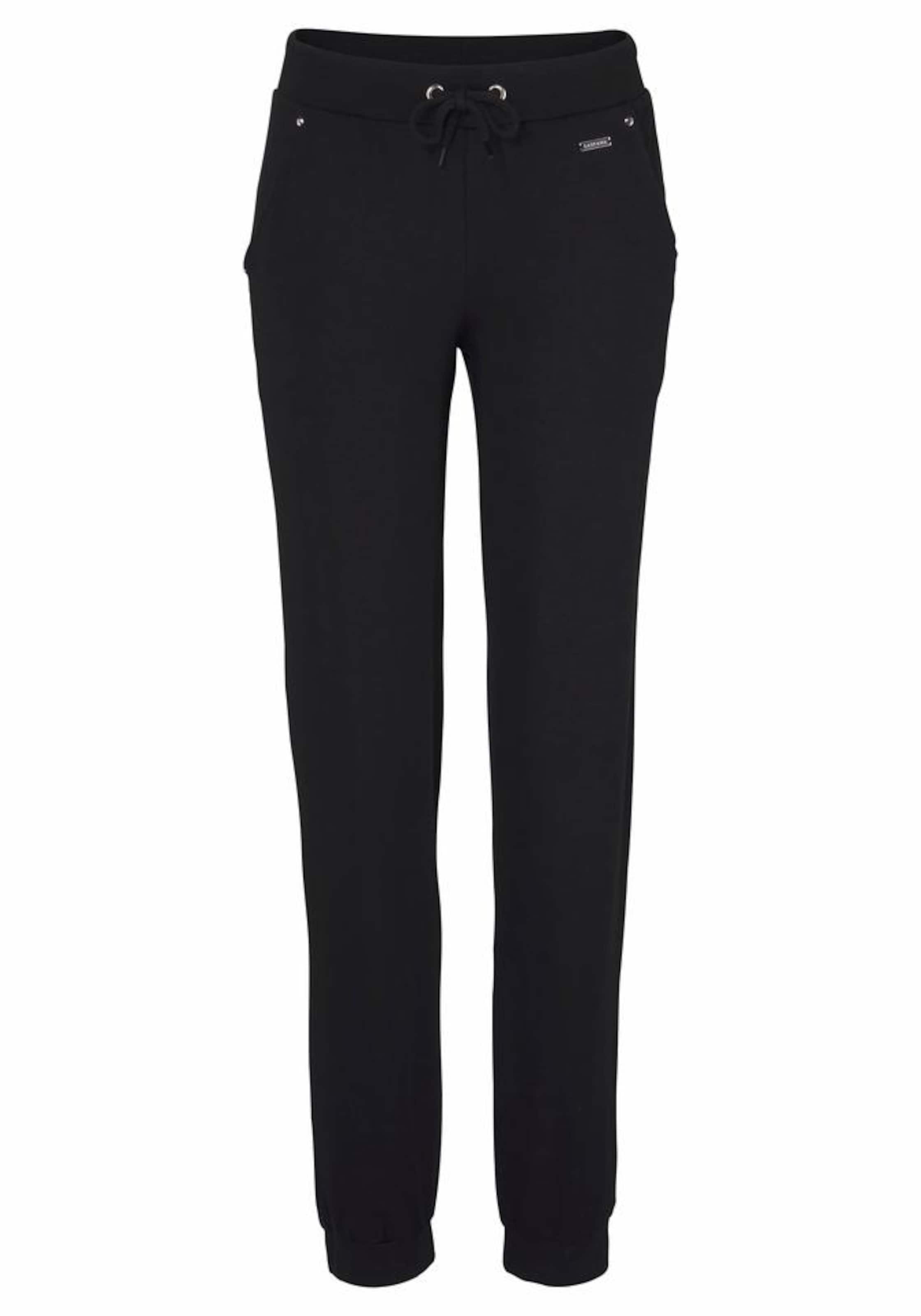 LASCANA Tapered Broek in Zwart: voorkant