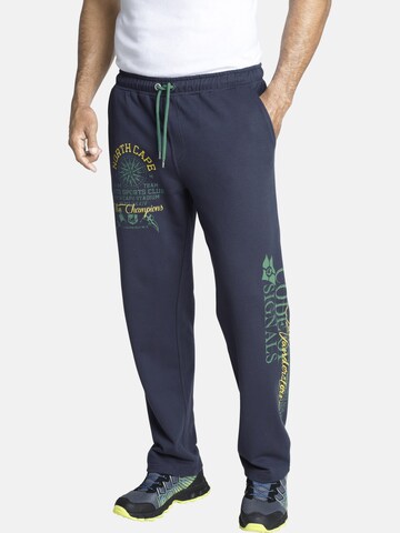 Loosefit Pantalon 'Jonn' Jan Vanderstorm en bleu : devant