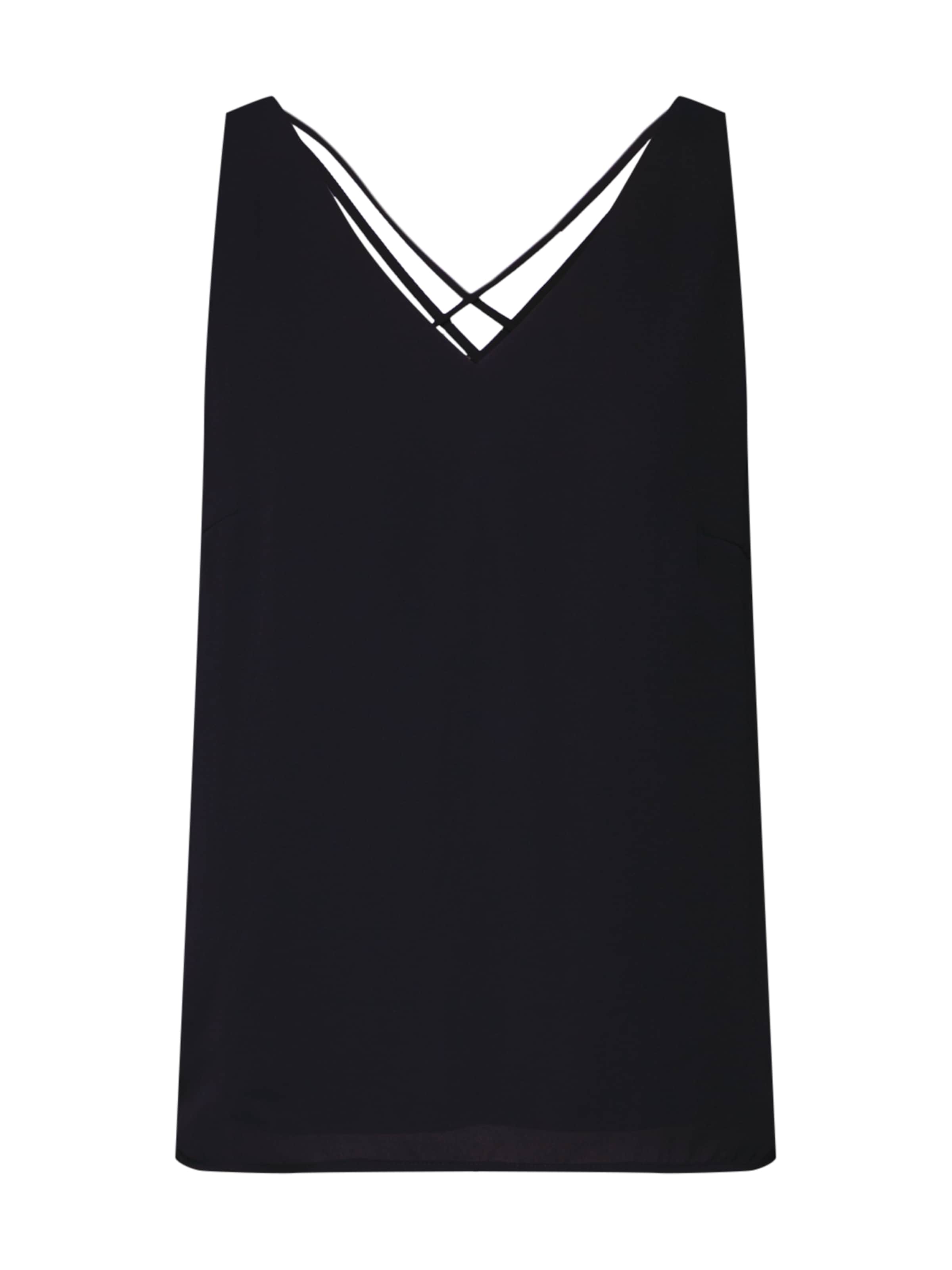 ONLY - Blouse 'ONLSANSA SINGLET WVN' in de kleur Zwart