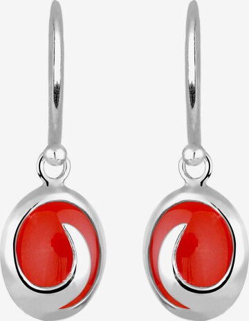 Boucles d'oreilles ELLI en rouge : devant