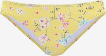 SUNSEEKER - Cueca biquíni 'Ditsy' em amarelo: frente