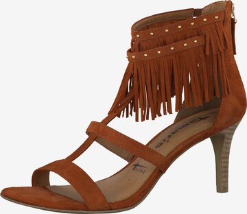 TAMARIS Strap Sandals 'Da' in Brown