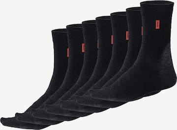 H.I.S Basic-Socken mit extrahohem Baumwollanteil in Schwarz: predná strana