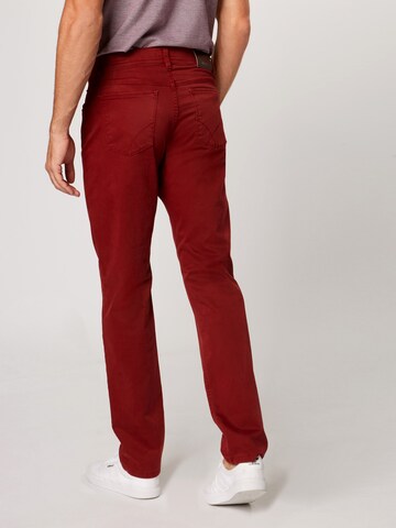 BRAX Regular Trousers 'Cooper Fancy' in Red: back