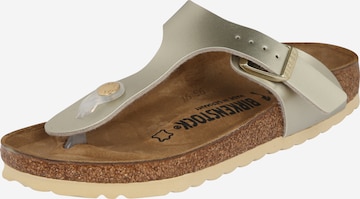 BIRKENSTOCK Teenslipper 'Gizeh' in Goud: voorkant