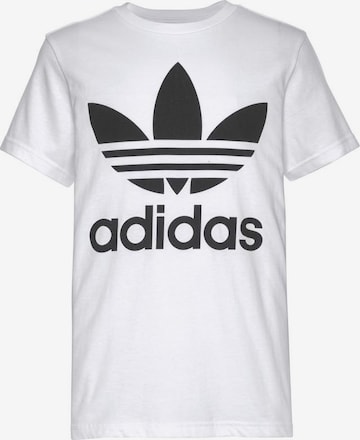 ADIDAS ORIGINALS Koszulka 'Trefoil' w kolorze biały: przód