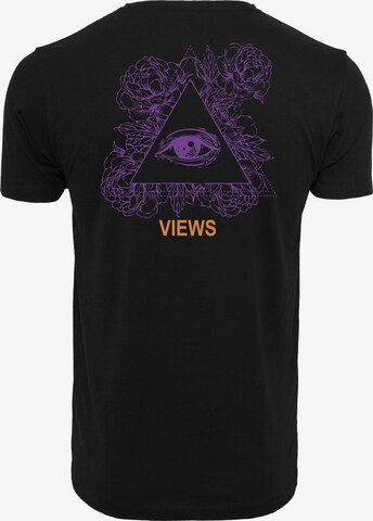 Mister Tee Shirt 'Purple Views' in Zwart