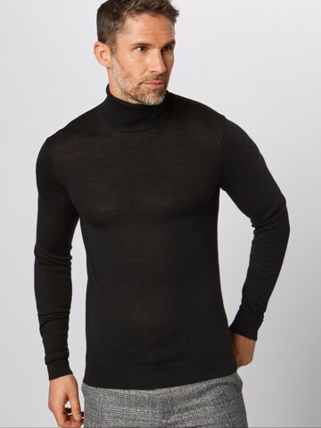 Casual Friday - Ajuste regular Jersey 'Konrad' en negro