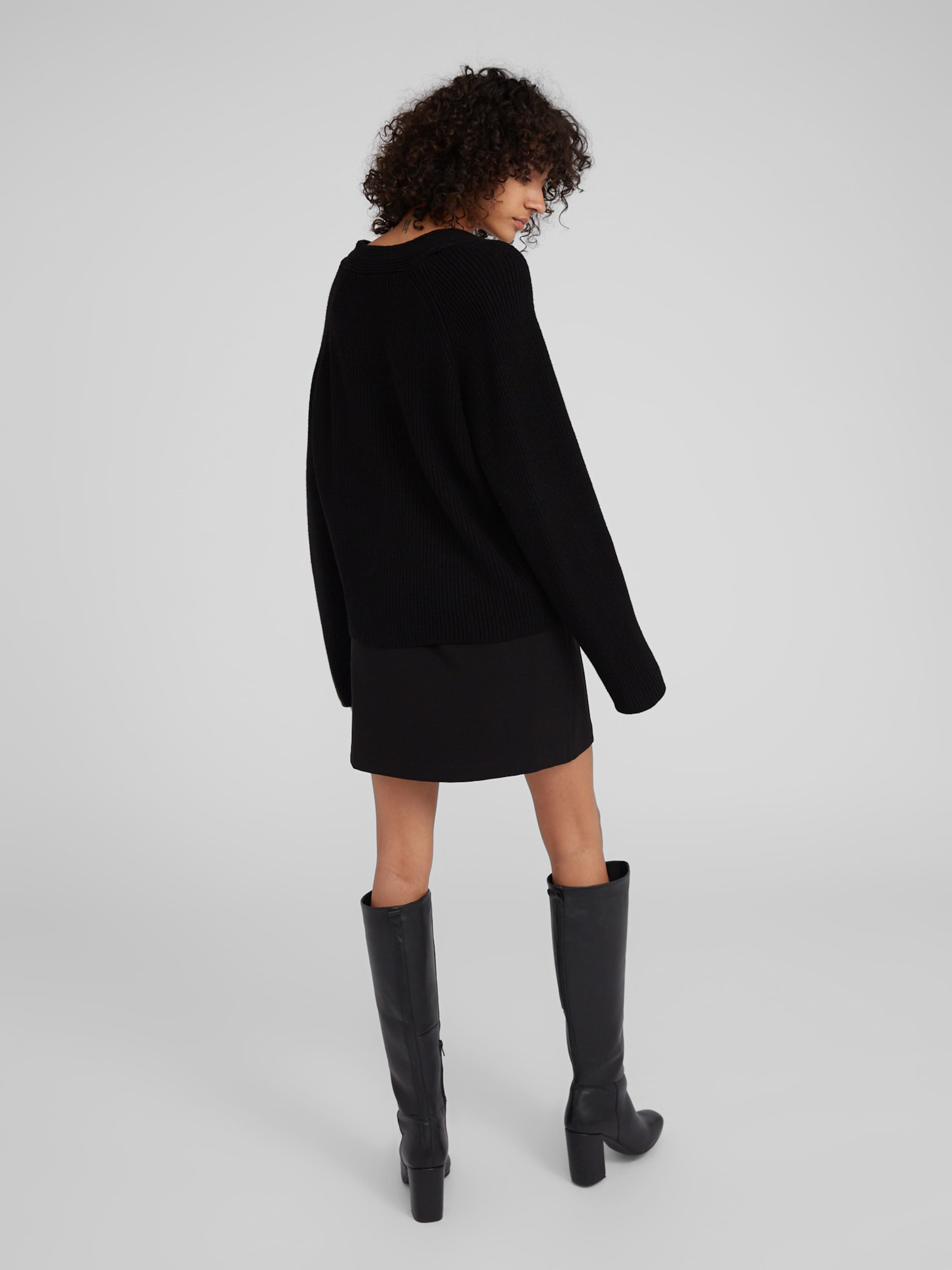 EDITED Strickjacke &#x27;Logan&#x27; in Schwarz