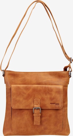 Greenland Nature Crossbody Bag in Brown: front