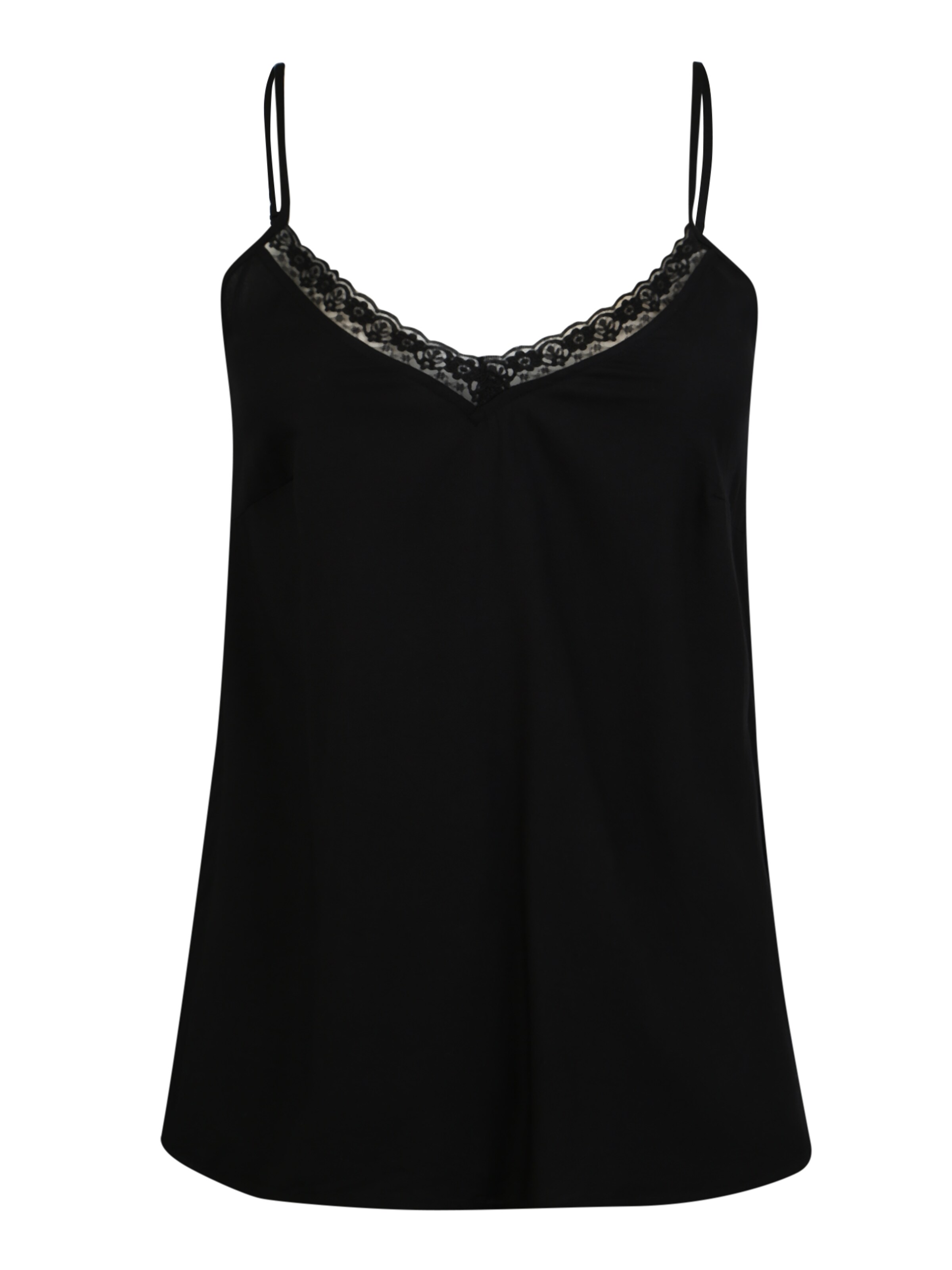 ONLY Carmakoma - Top 'carJANE SINGLET AOP BOX' in de kleur Zwart