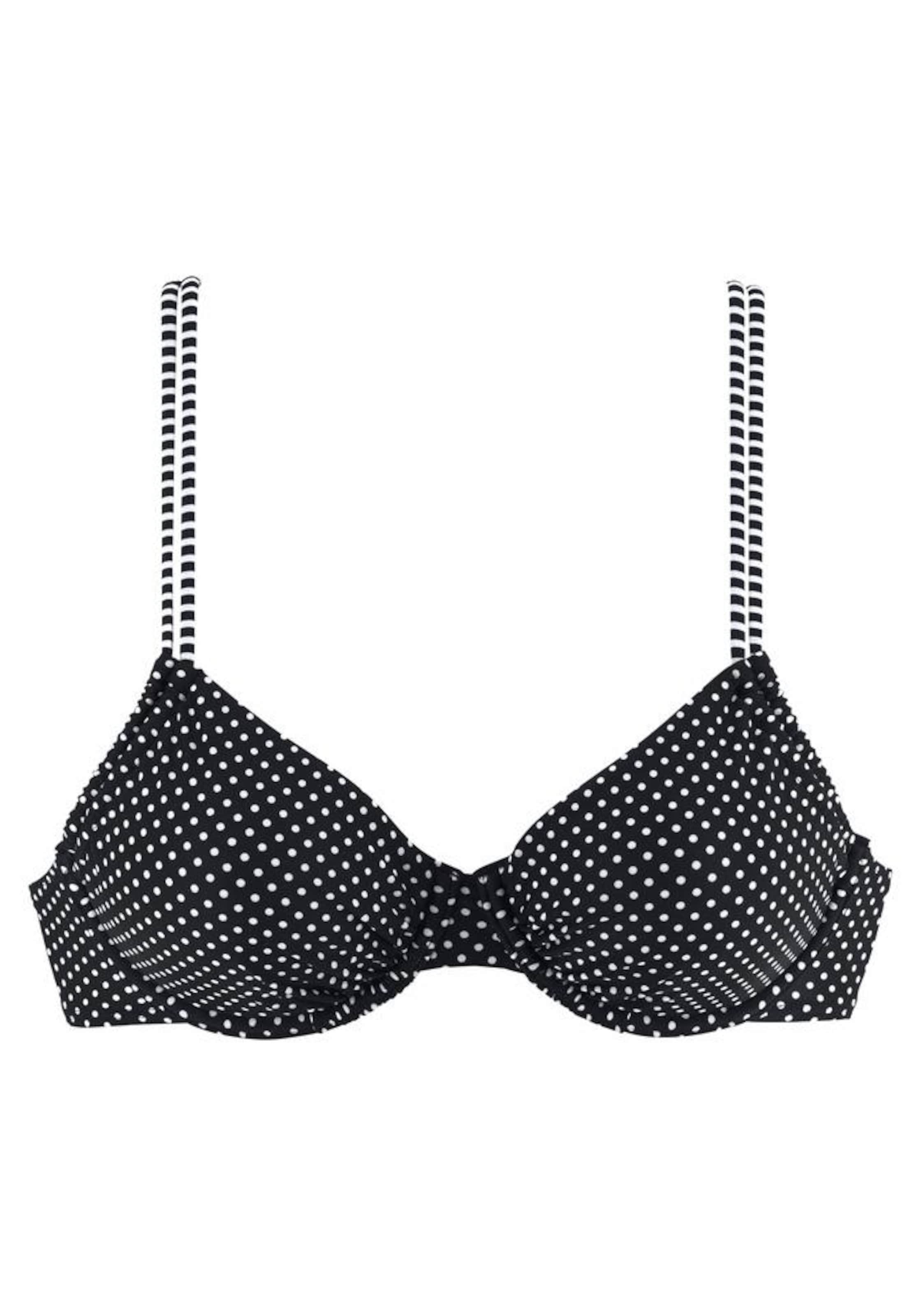 melns s.Oliver T-krekla Bikini augšdaļa 'Avni': no priekšpuses