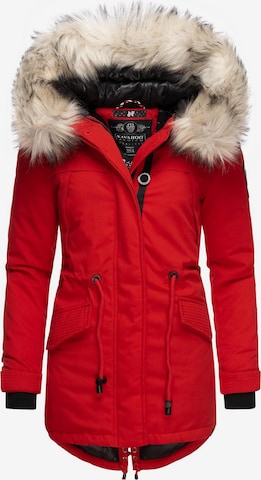 NAVAHOO Winterparka in Rood: voorkant