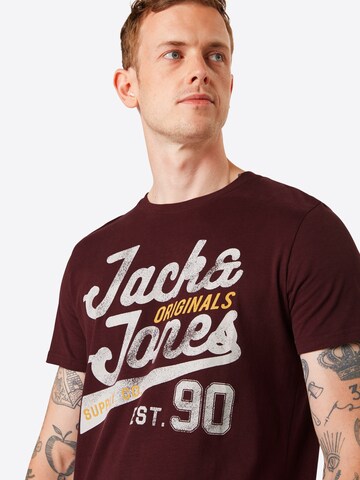 JACK & JONES T-Shirt 'Jorfara' in Rot