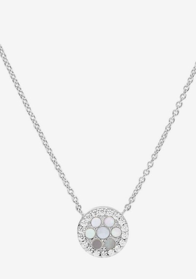 FOSSIL Kette in silber / weiß, Produktansicht