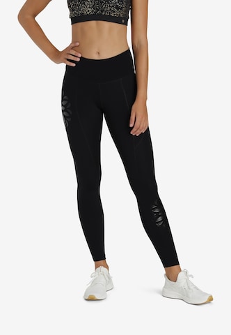 Athlecia Skinny Sporthose 'Merauke' in Schwarz: predná strana