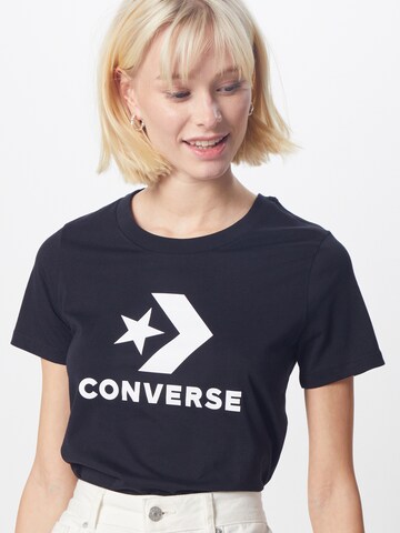 CONVERSE T-Shirt 'Star Chevron' in Schwarz: predná strana