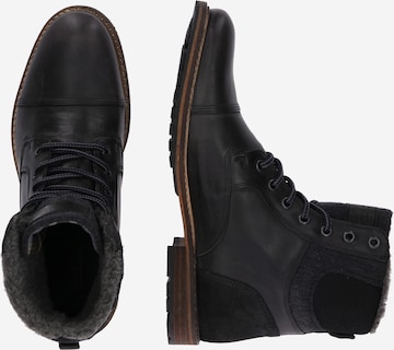 BULLBOXER Lace-Up Boots in Black: side