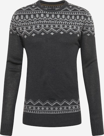 BLEND Svetr 'Knit Pullover' – šedá: přední strana