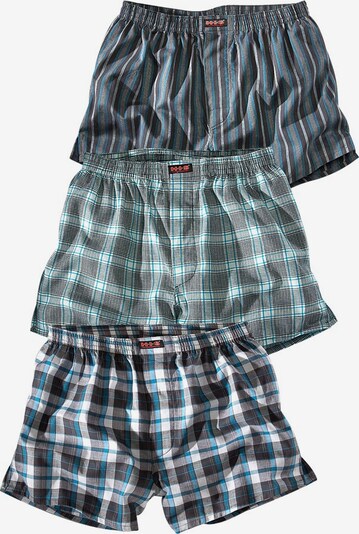 H.I.S Boxer shorts 'PAF' in Turquoise / Dark grey / White, Item view