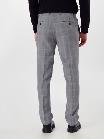 BURTON MENSWEAR LONDON Slimfit Chinosy 'LIGHT GREY GRAPHIC CHECK' w kolorze szary