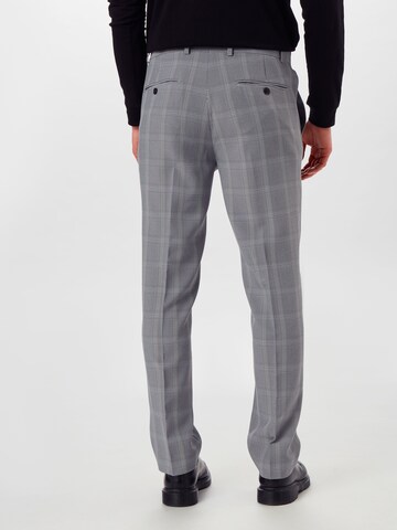 BURTON MENSWEAR LONDON Slimfit Chino nadrág 'LIGHT GREY GRAPHIC CHECK' - szürke