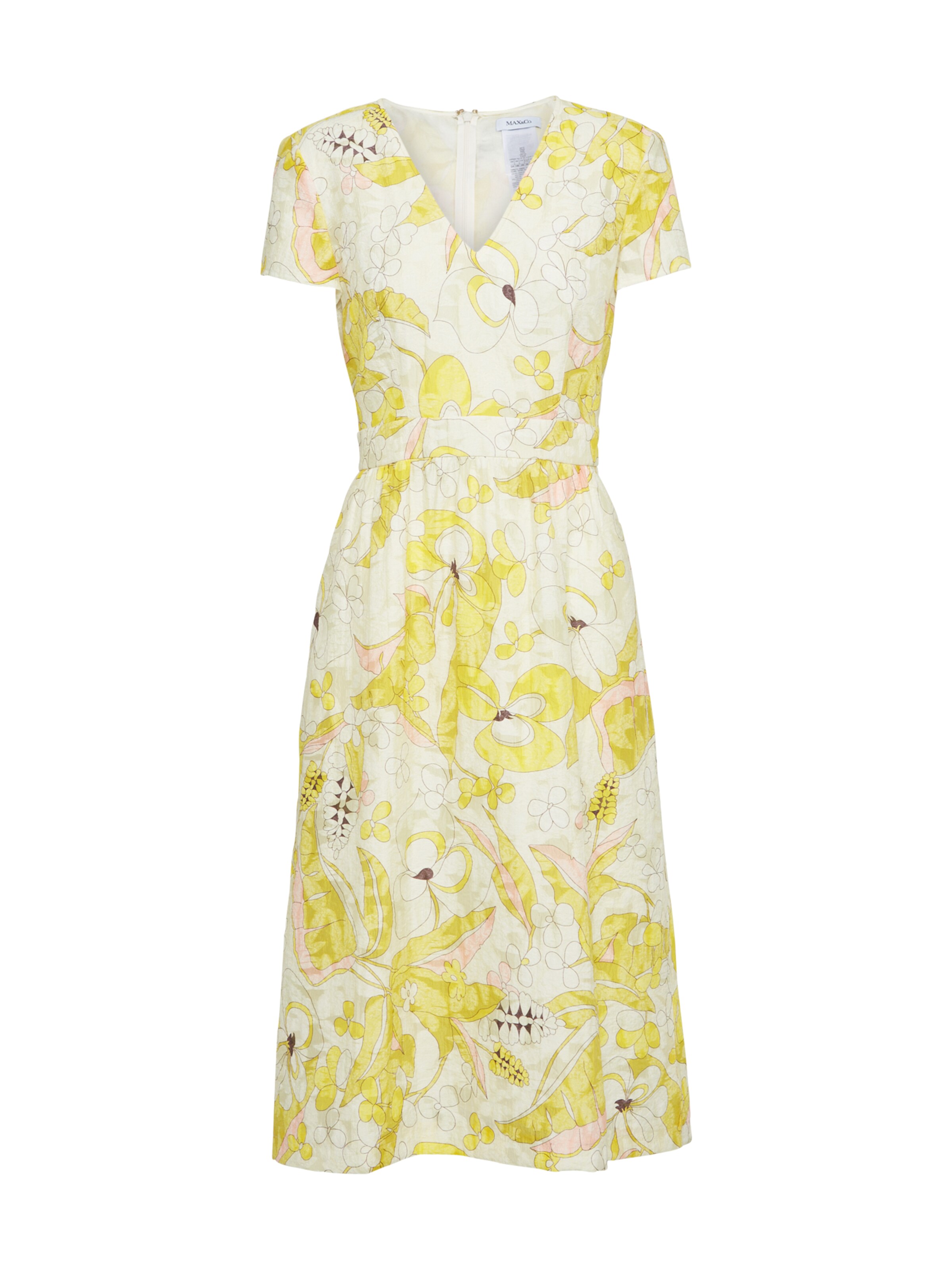 MAX&Co. - Cocktailjurk 'PEPE' in de kleur Crème