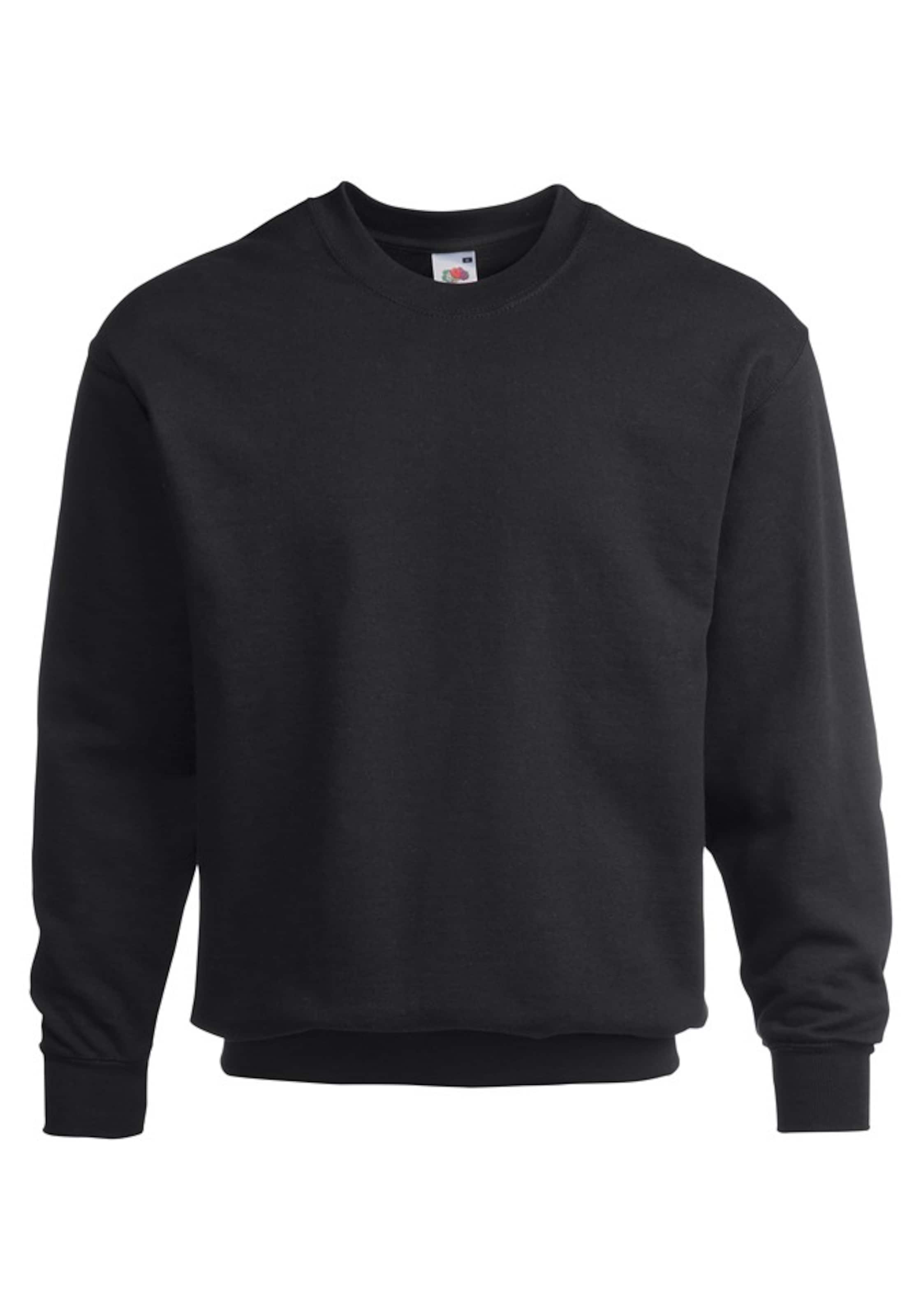 FRUIT OF THE LOOM Sweatshirt in Schwarz: Vorderseite