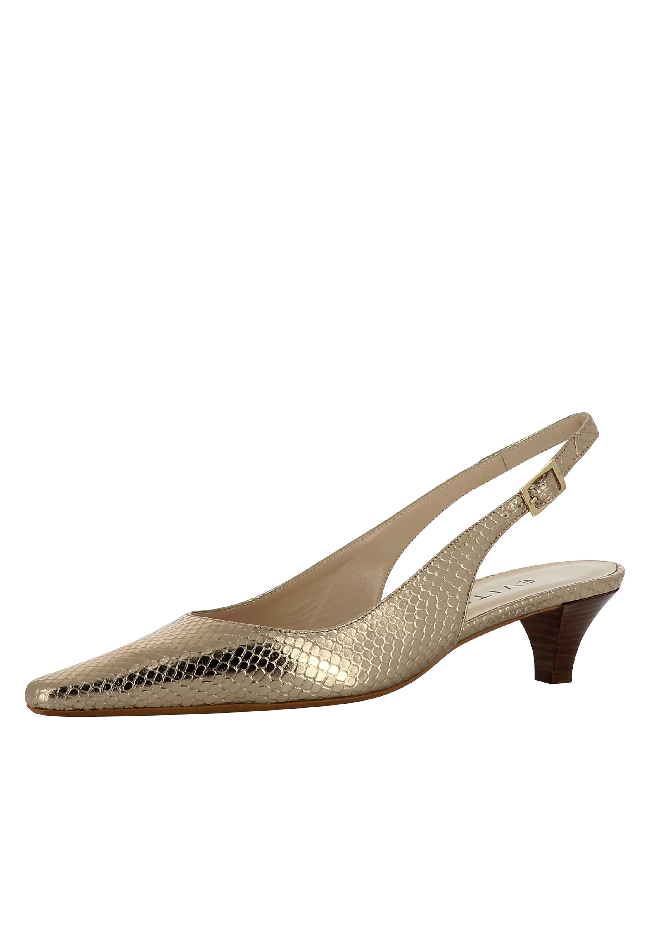 EVITA Slingpumps in Goud: voorkant
