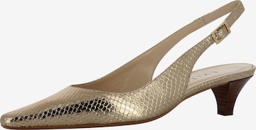 EVITA Slingback Pumps in Gold: front