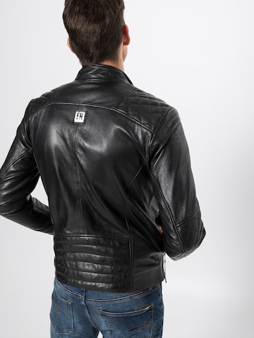 FREAKY NATION Lederjacke 'Cruiser' in Schwarz: zadná strana