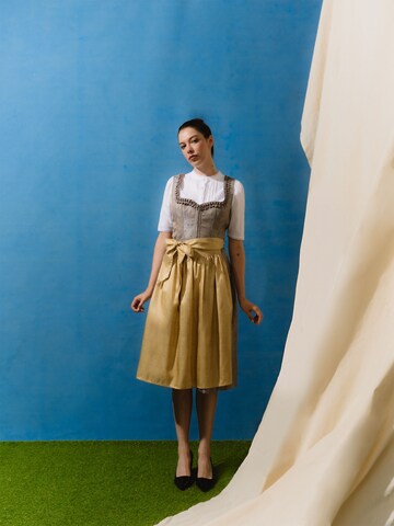 Beige Brown Dirndl Look