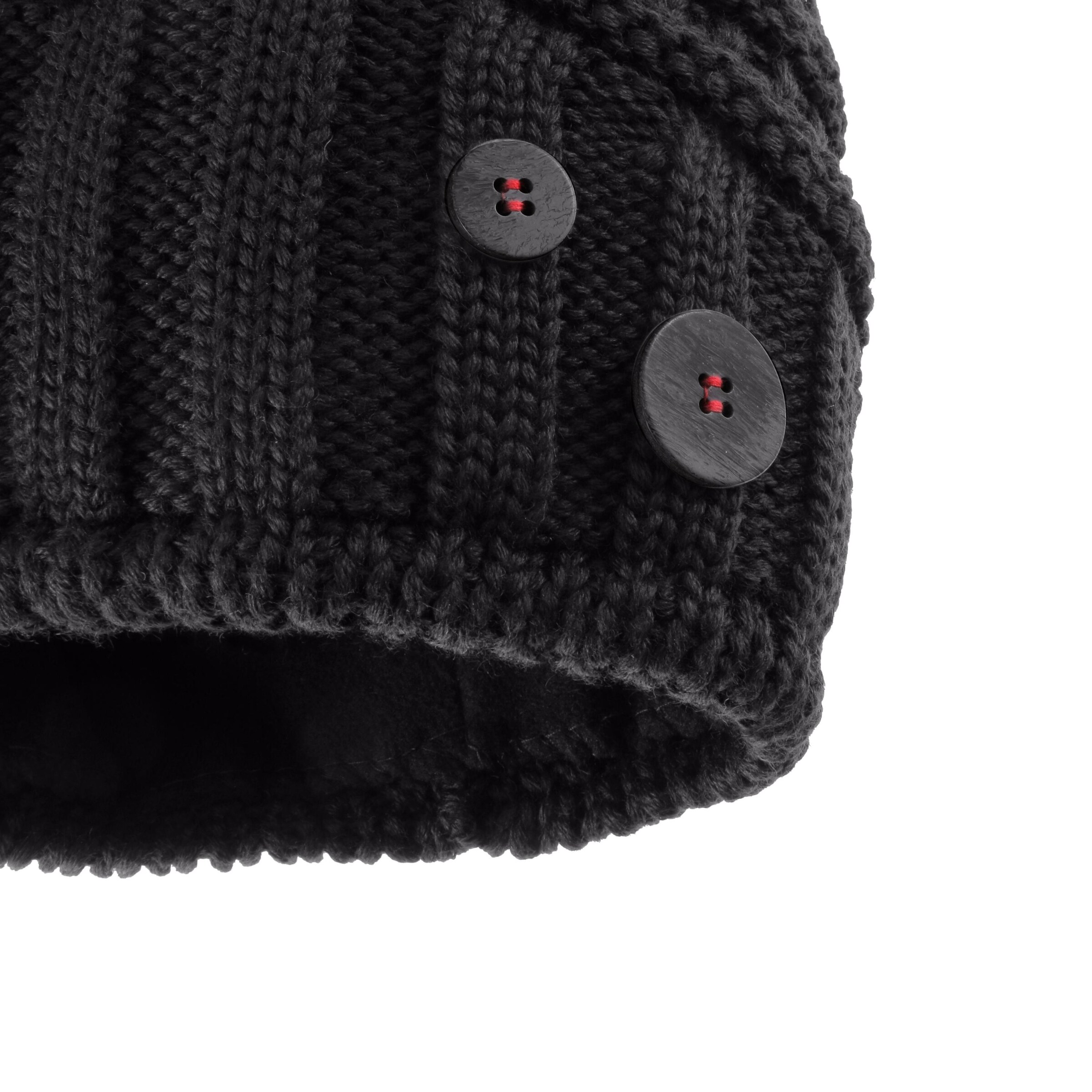 Eisbär Mütze in Schwarz